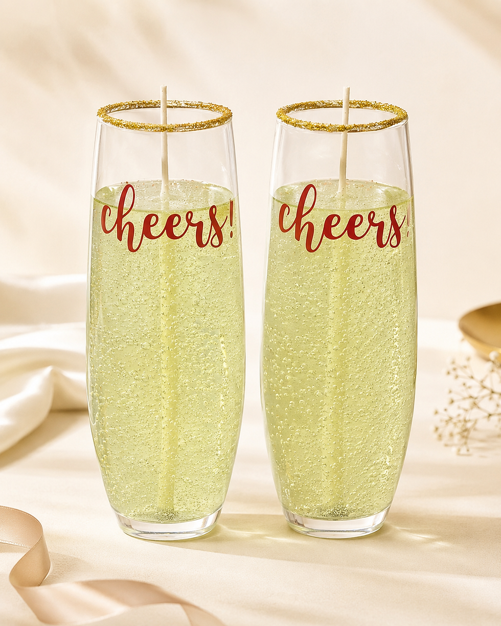 image of 2 Champagne Cheers Scented Candles