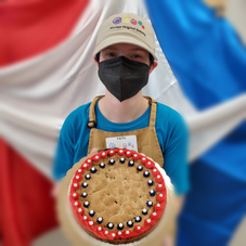 Fourth Of July Chocolate Chip Cookie "Cake"