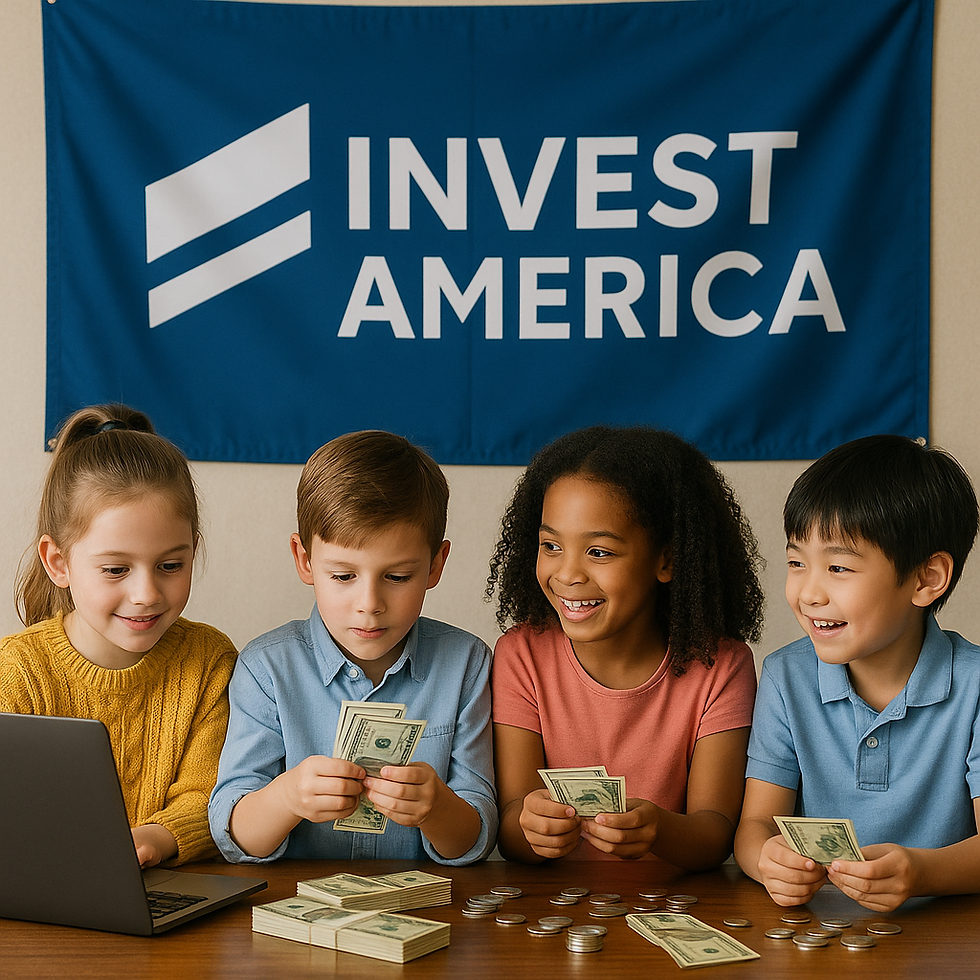 Kinderen bouwen een vermogen op door Invest America