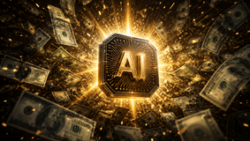 AI-aandeel met dollars