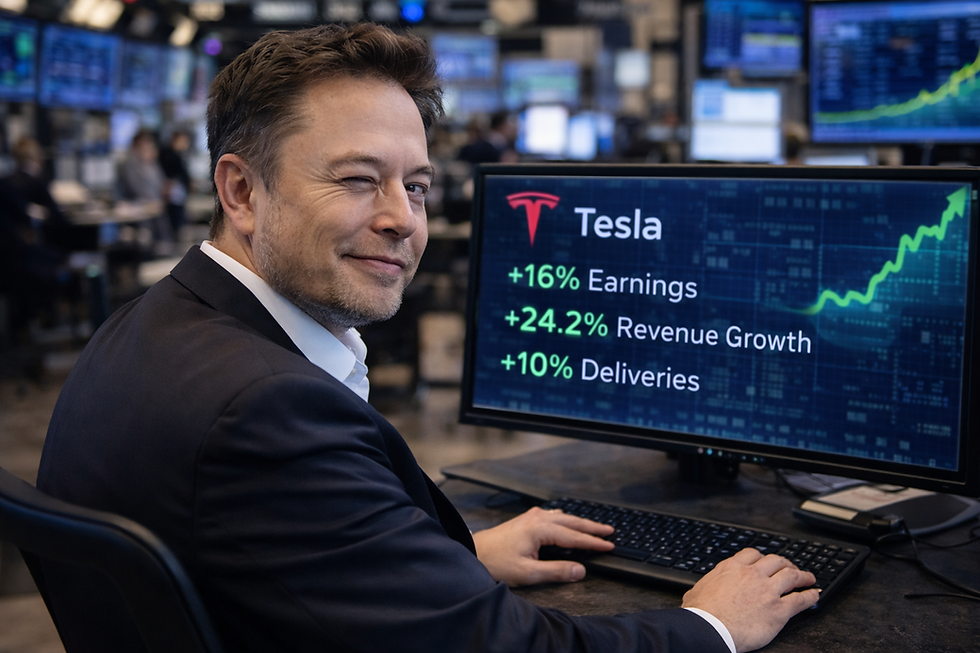 Elon Musk bekijkt Tesla-aandelen