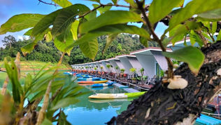 Floating villas surrounded by rainforest at Phupha Waree Floating Resort