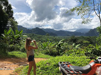 Mountain scenery during an ATV tour in Khao Sok