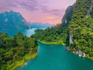 Diamond Cave (Prakay Phet Cave) at Chiew Lan Lake, Khao Sok National Park