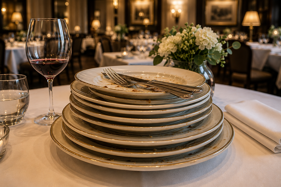 Why You Shouldn't Stack Plates at a Restaurant