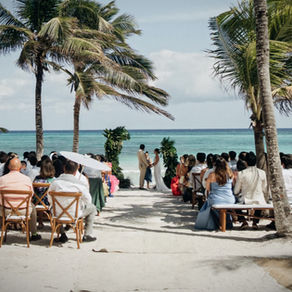 luxury destination wedding in riviera maya beach ceremony
