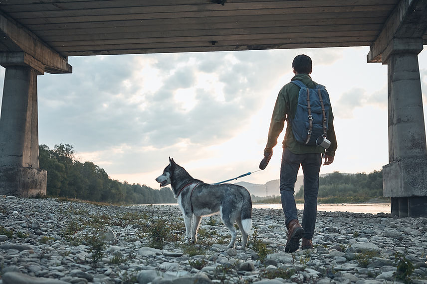 Hombre y su perro