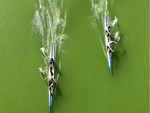 Kayaks in action in Seville