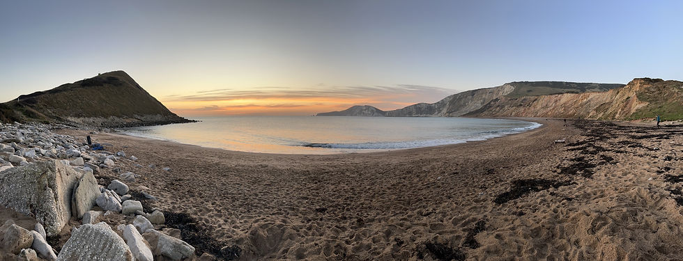 Wide-angle image of Worbarrow Bay - Dorset