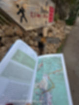 A GR221 signpost marks the hiking route from Esporles to Valldemossa