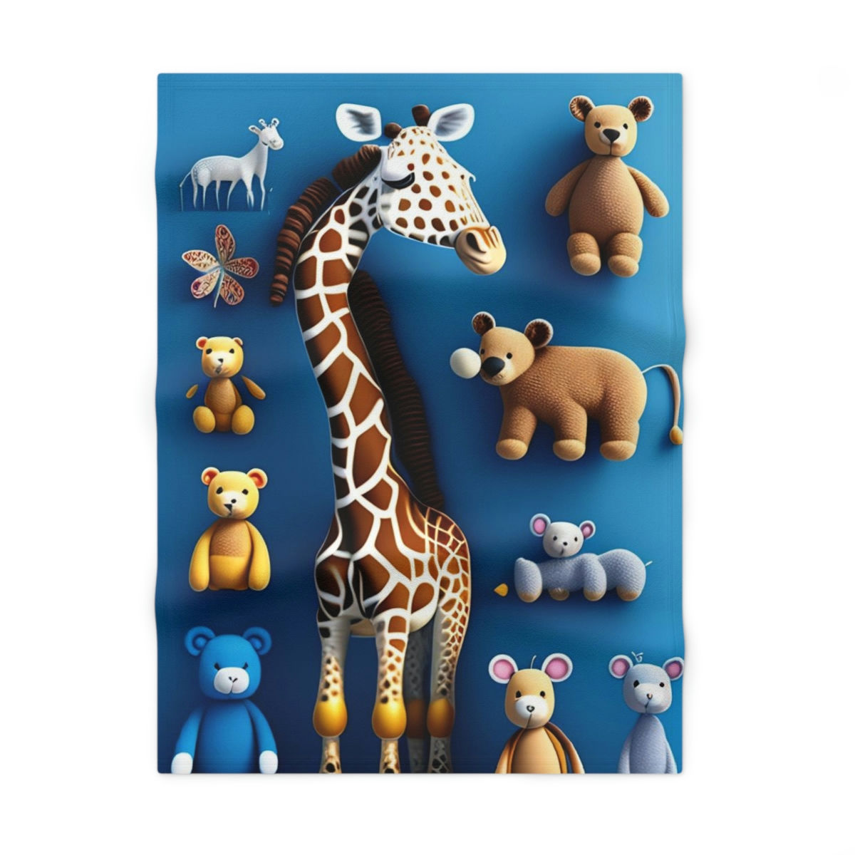 Teddy Bear Soft Fleece Baby Blanket