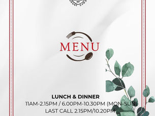 MENU - LUNCH & DINNER
