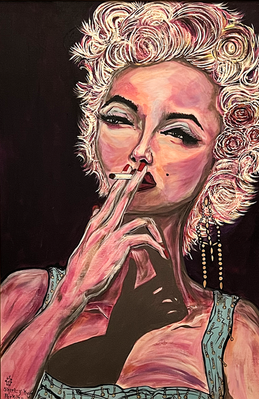Smoking Marilyn Monroe by Shirley Kaye Perkins