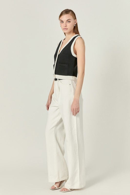 Thumbnail: CARMINA V NECK KNIT VEST