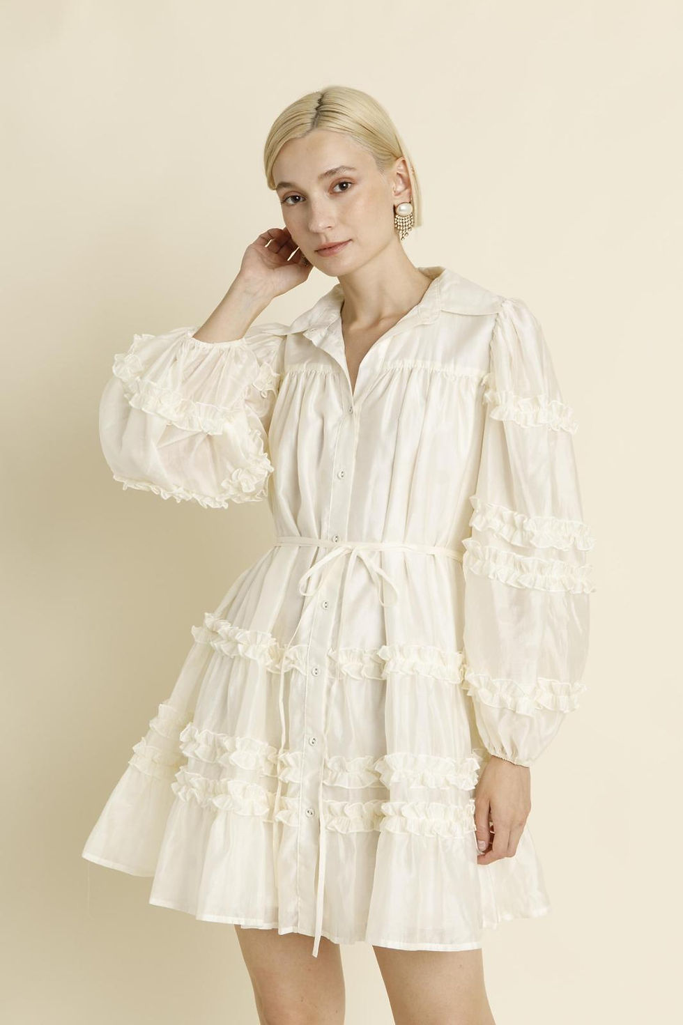 Thumbnail: RUFFLED SHIRT DRESS