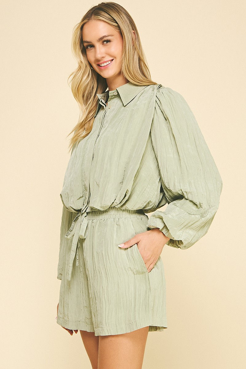Miniatura: SOLID TEXTURED WOVEN TOP