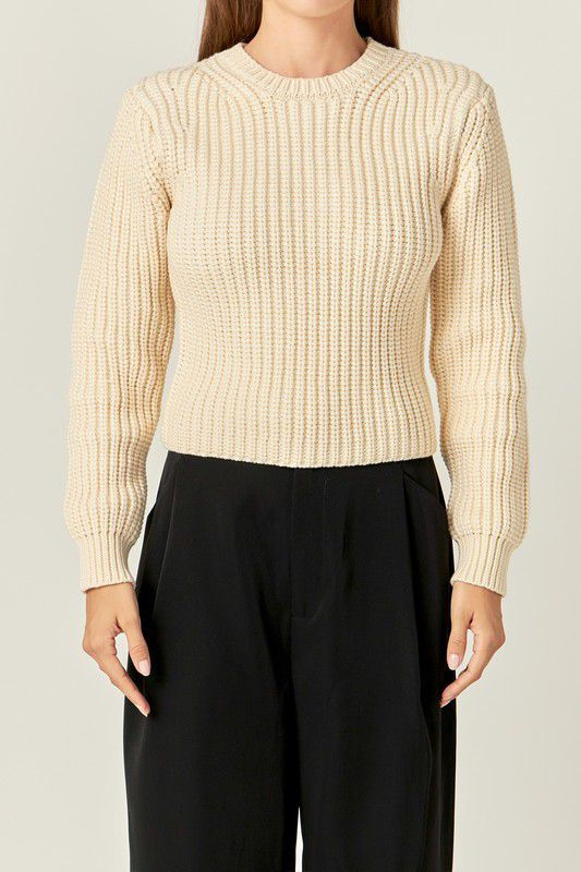 Thumbnail: ROUND-NECK KNIT SWEATER