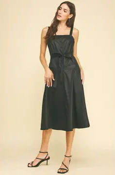 Thumbnail: KARINA MIDI LEATHER DRESS