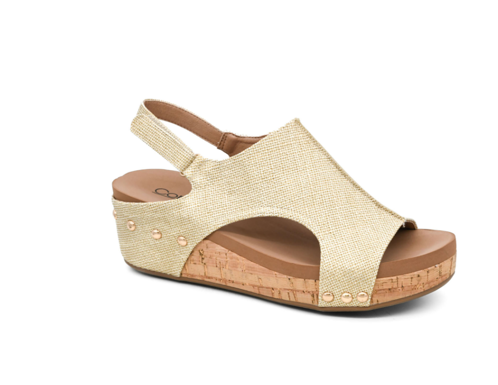Corky’s Volta Lower Heel Wedge Gold Texture