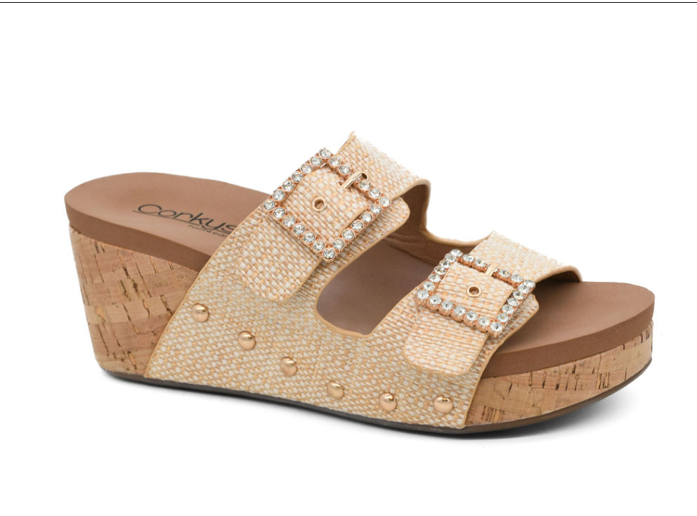 Corky's Main Squeeze Raffia Wedge