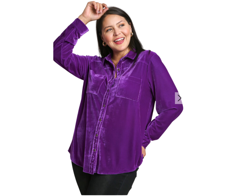 Purple Velvet Blouse