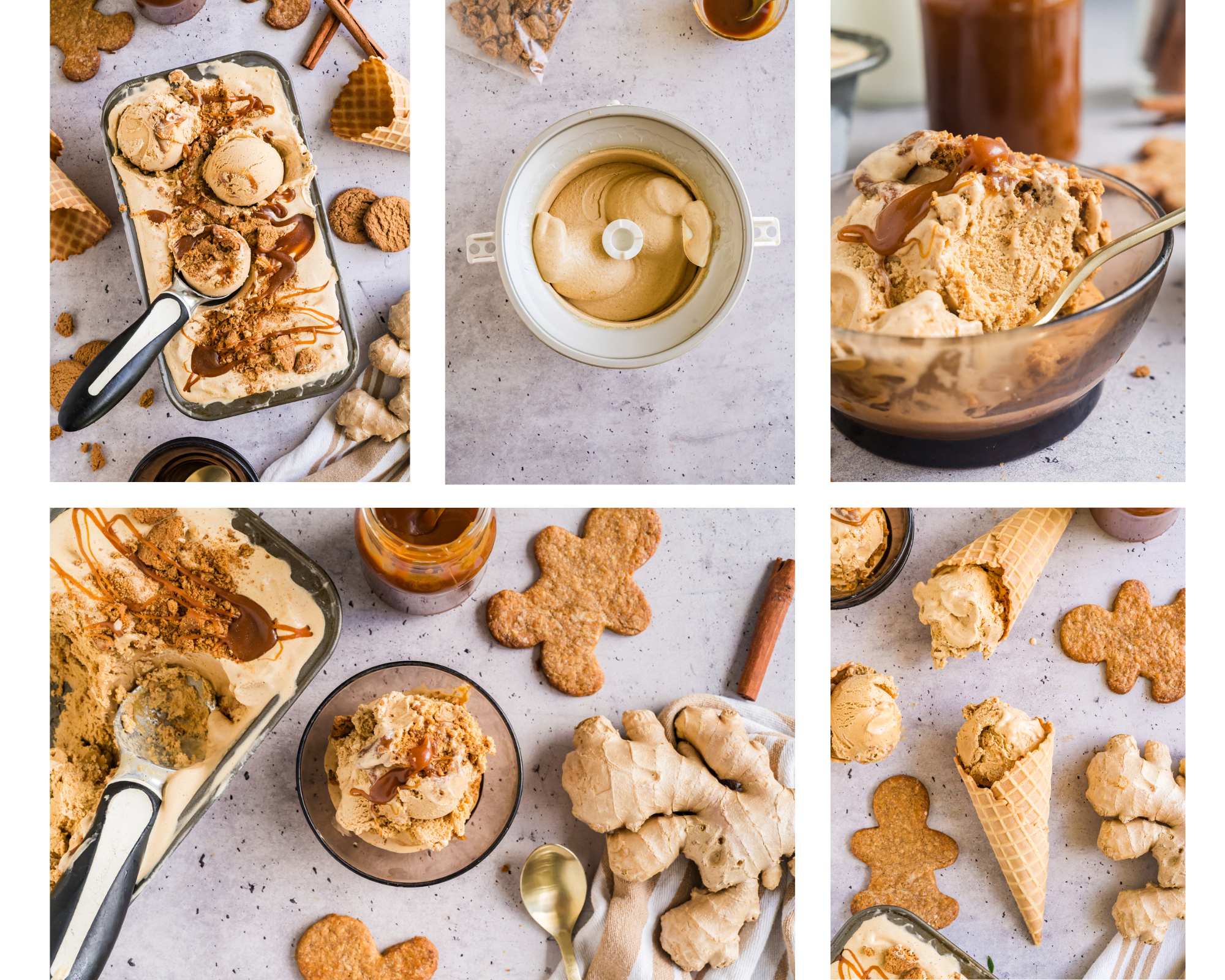 Gingerbread ice cream ( with ginger snap pieaces and ginger caramel)