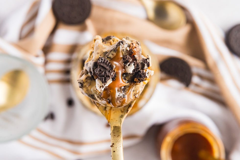 Thumbnail: Coffee, Caramel, Cookies and cream Ice cream 