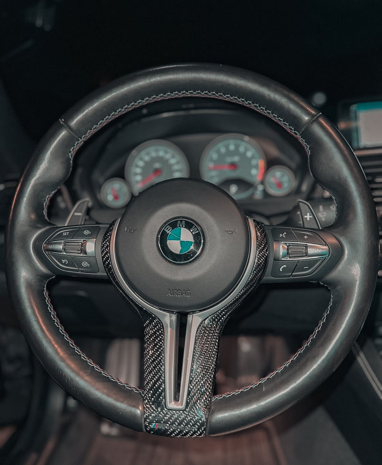 BMW M-Performance Carbon Fiber Steering Wheel Trim