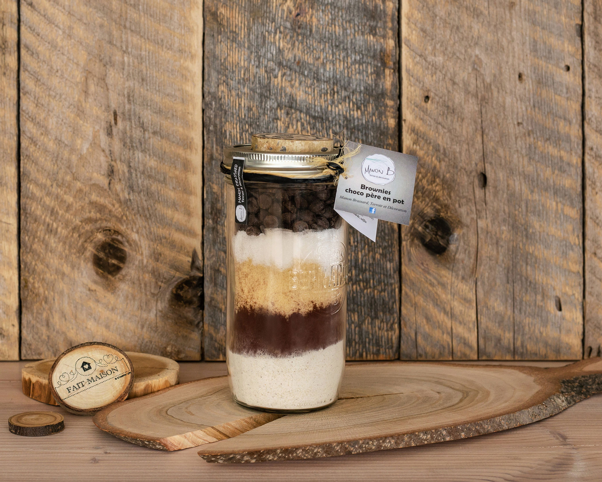 Brownies choco père en pot
