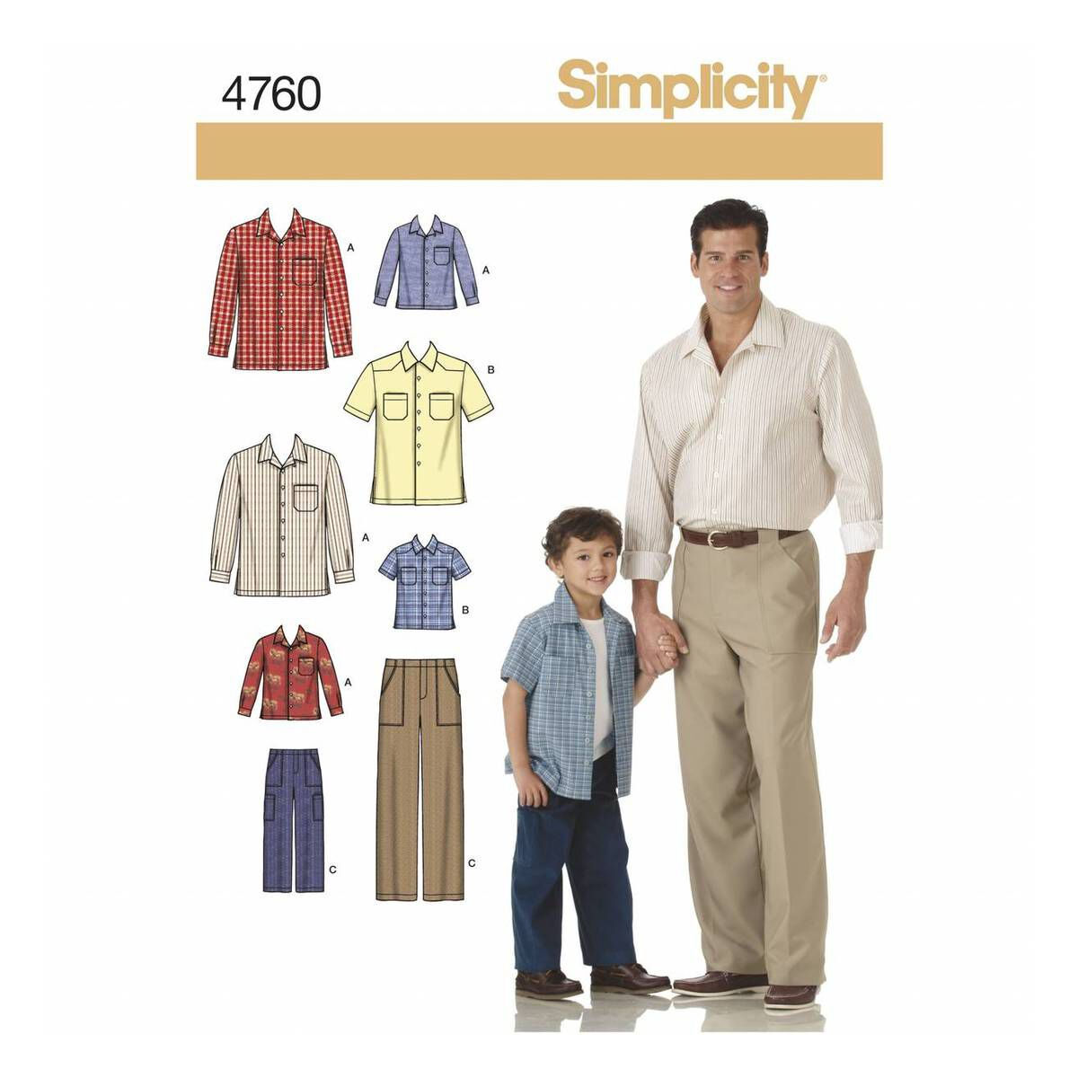 4760 Simplicity Boys’ and Men’s Separates Sewing Pattern