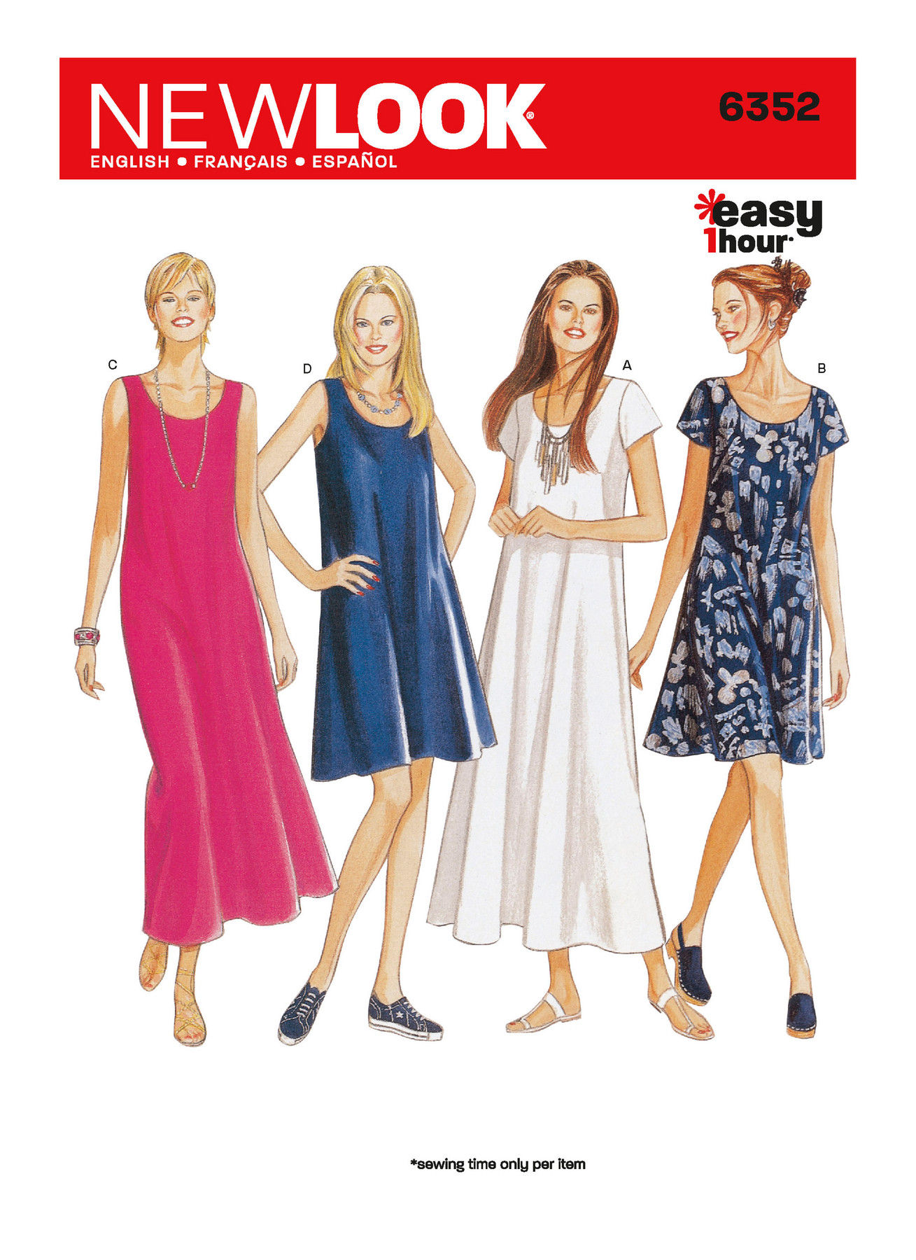 6352 New Look Sewing Pattern Ladies' Dresses Pattern