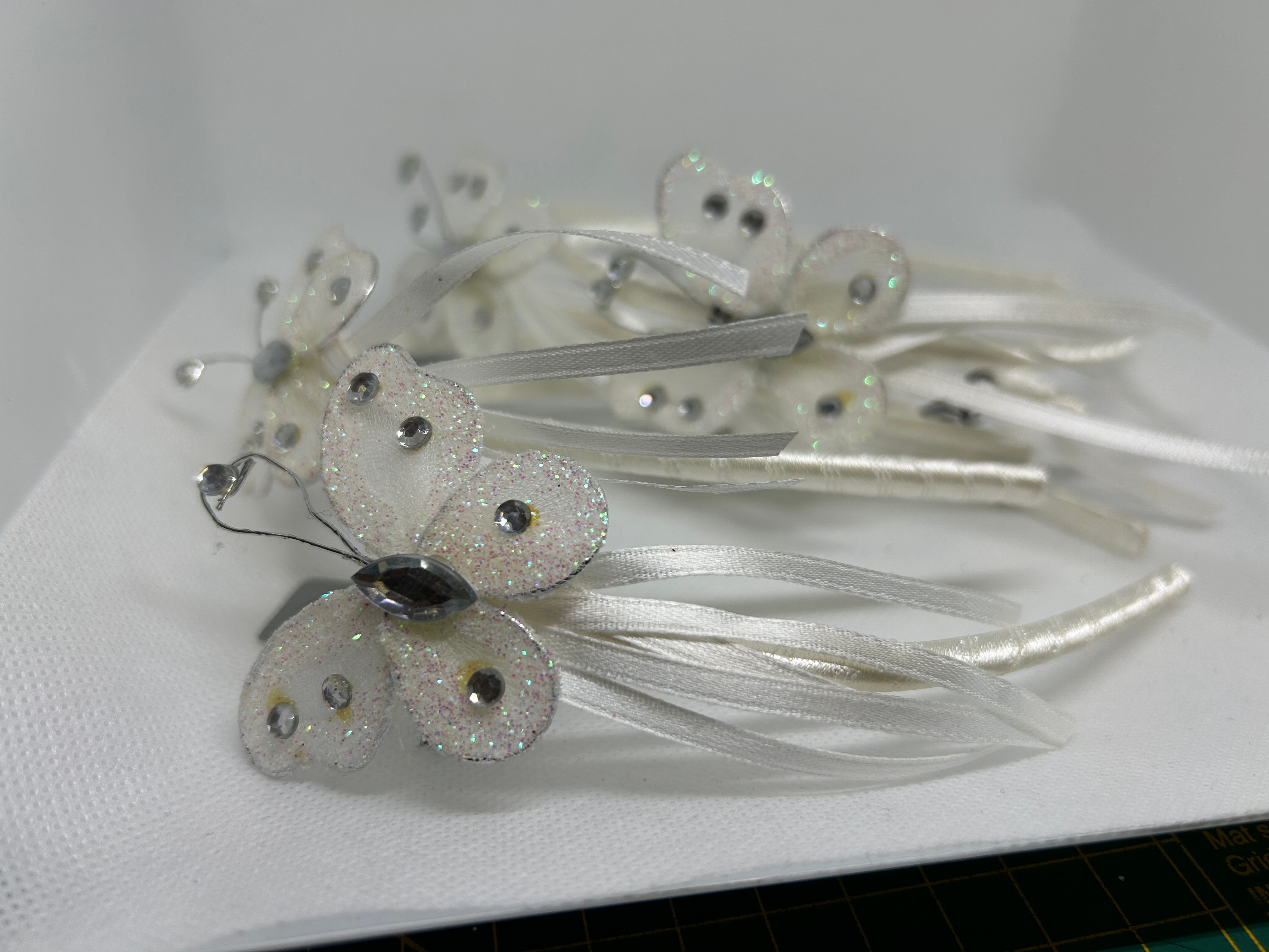 2646 - Set of 7 Large Butterfly Gem Headbands