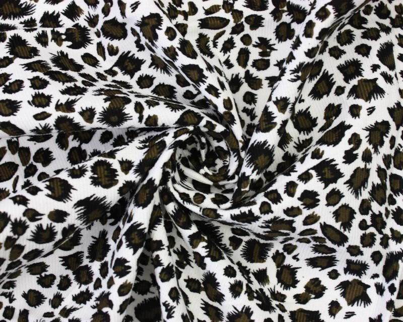 1858 Spiky Leopard Cord - White
