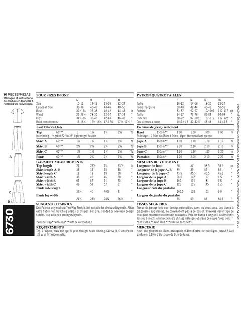 Thumbnail: N6730 New Look Sewing Pattern Ladies' Separates