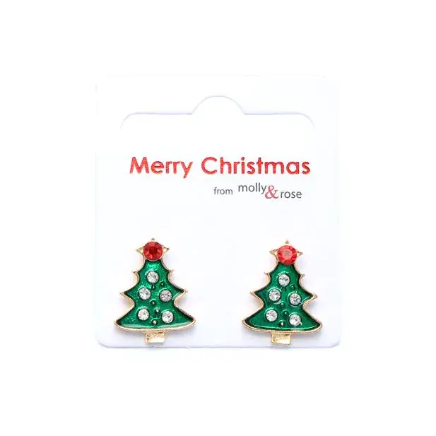 Thumbnail: 2679 - Diamante Christmas Tree Earrings
