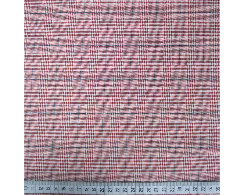 1873 Check Polyester - Red
