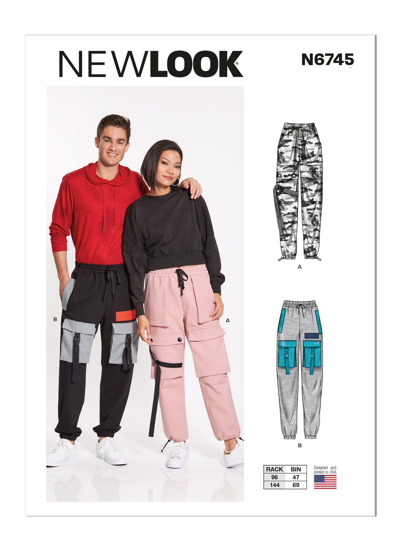 6745 New Look Mens & Ladies Cargo Trousers Pattern