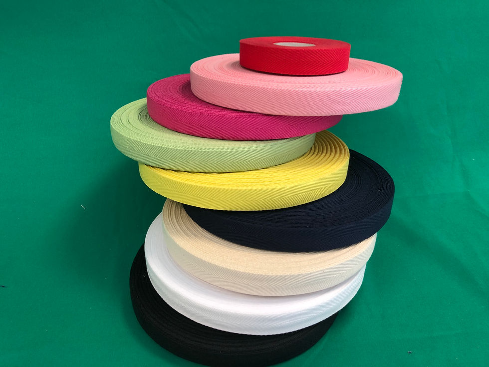 20mm Cotton herringbone tape. Price per 3m length