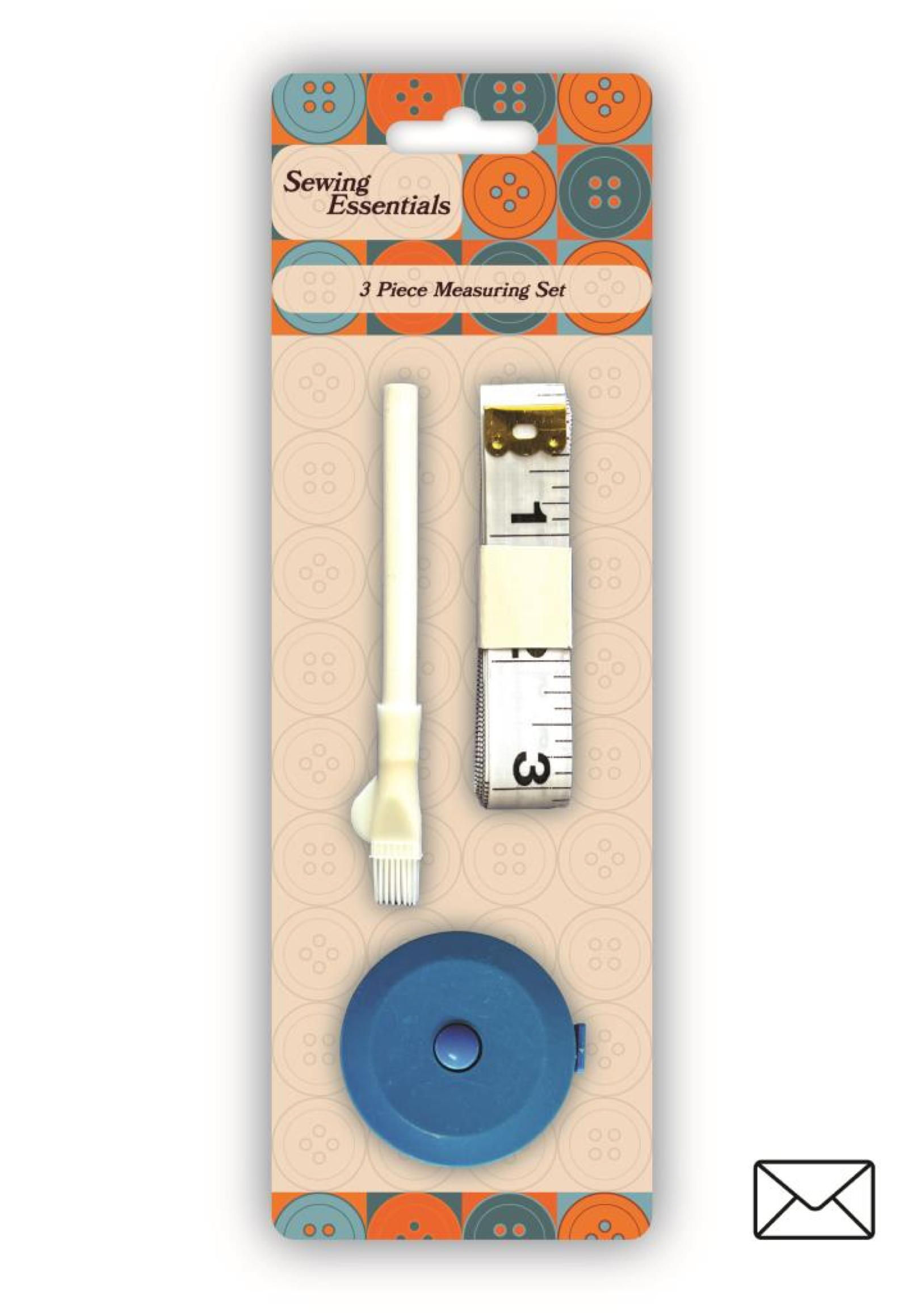 2892 - 3pk Measuring Tape Set with chalk pencil