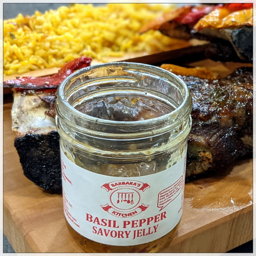 Basil Pepper Jelly 8 oz jar Jams2