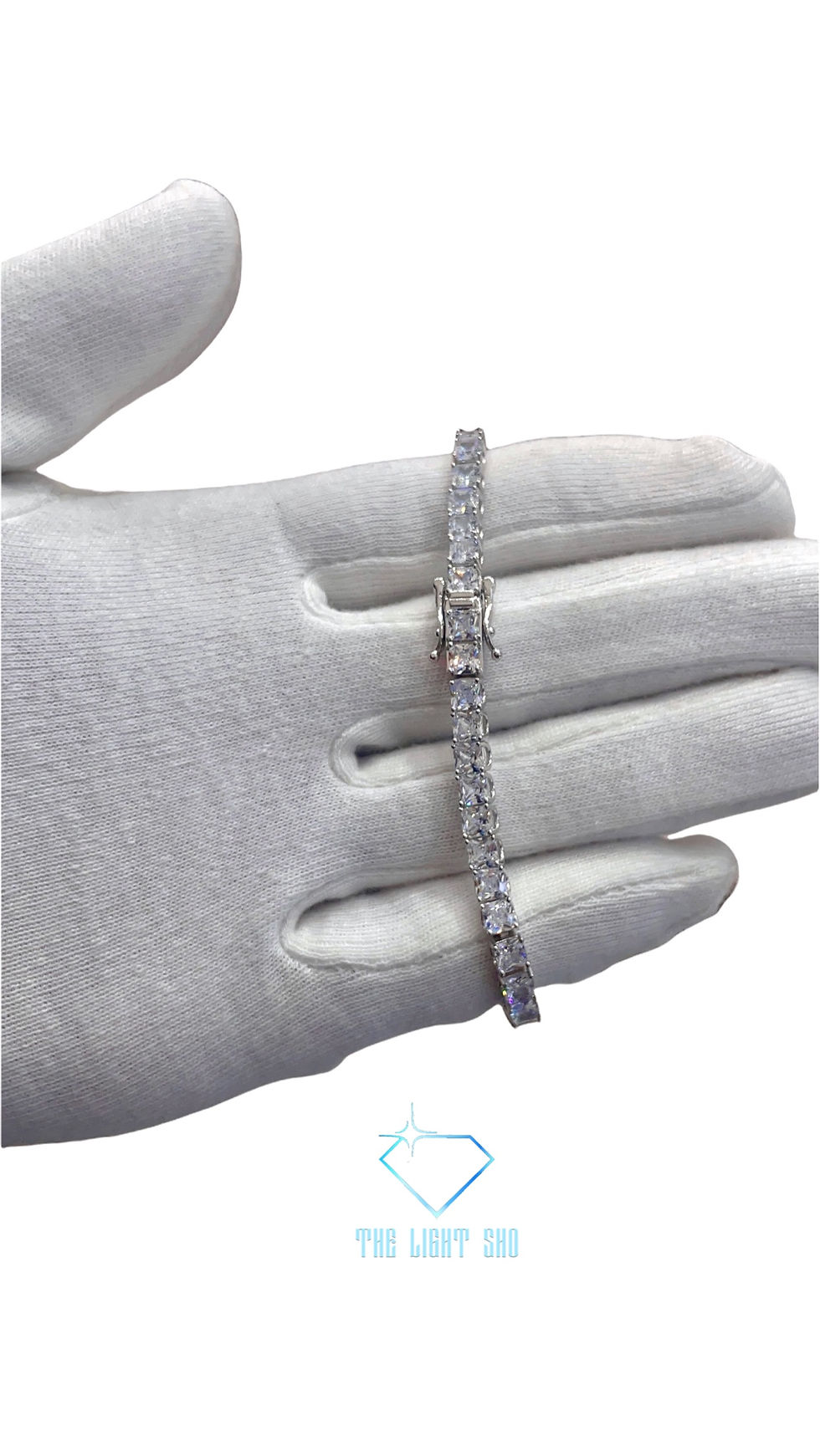 Thumbnail: 925 silver tennis cz bracelet