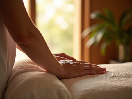 Masseur an der Massagebank