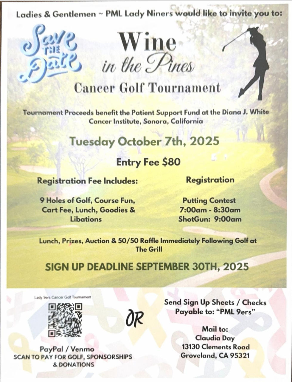 Wine in the Pines Cancer Charity Golf Tournament