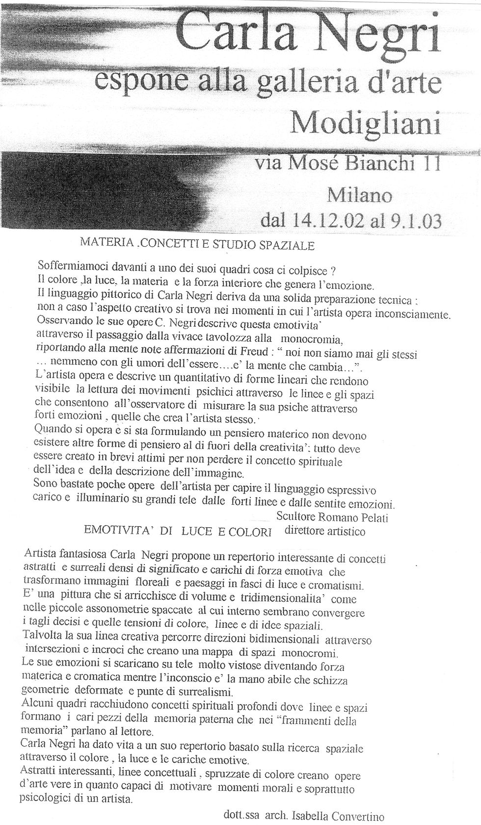 Nota critica Mosè Bianchi 2002