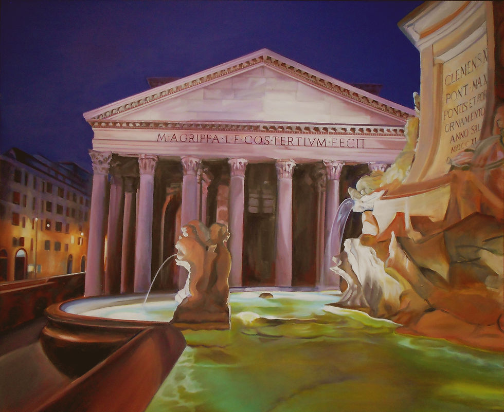 Carla Negri 2014 - Roma, il Pantheon - olio su tela - 80x100.jpg