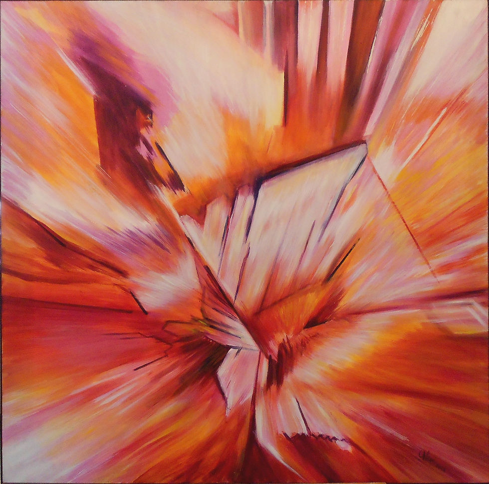 Carla Negri 2002 - Raggi di luce - olio su tela - 90x90.jpg