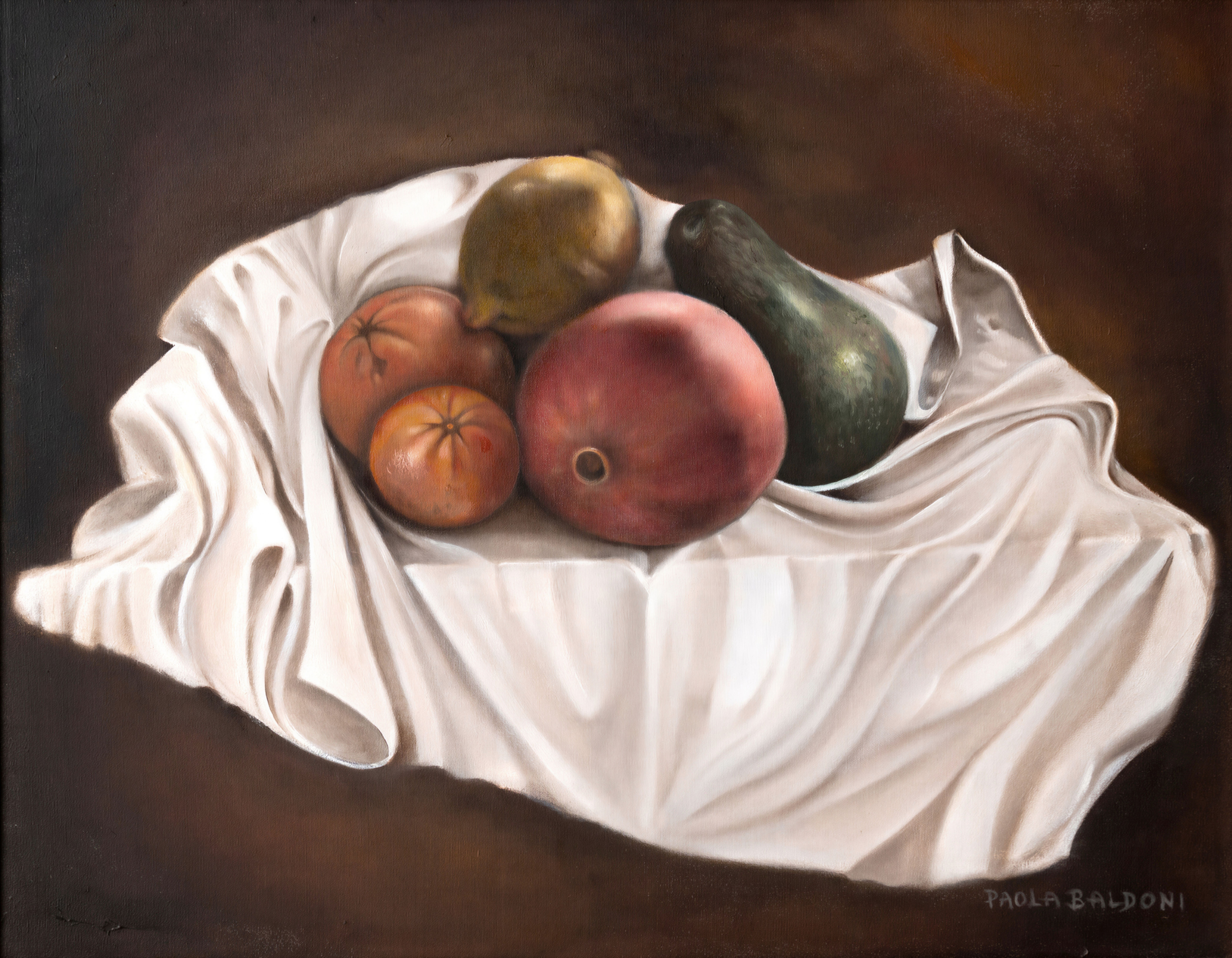 Frutta su tela