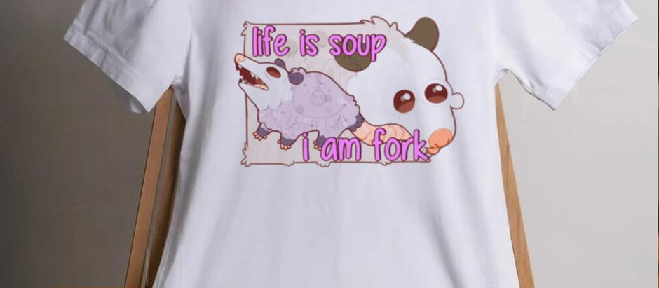Official Life Is Soup I Am Fork Lizbie T Shirt