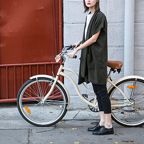 Woman with Bicycle