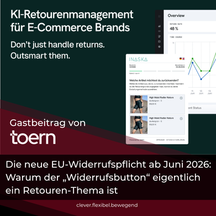 Die neue EU-Widerrufspflicht ab Juni 2026: Warum der „Widerrufsbutton“ eigentlich ein Retouren-Thema ist